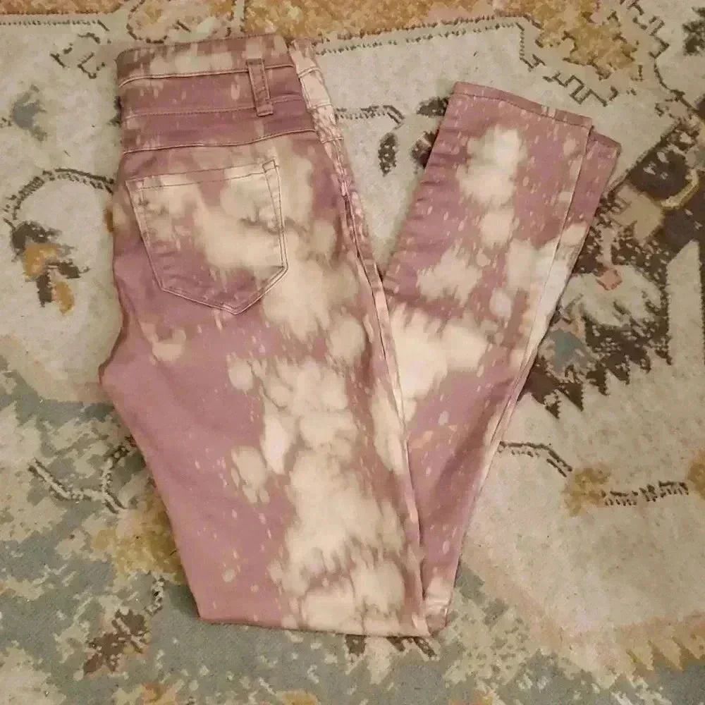 Refuge 2 High Waist Super Skinny Jeans Stretch Jeggings Pink